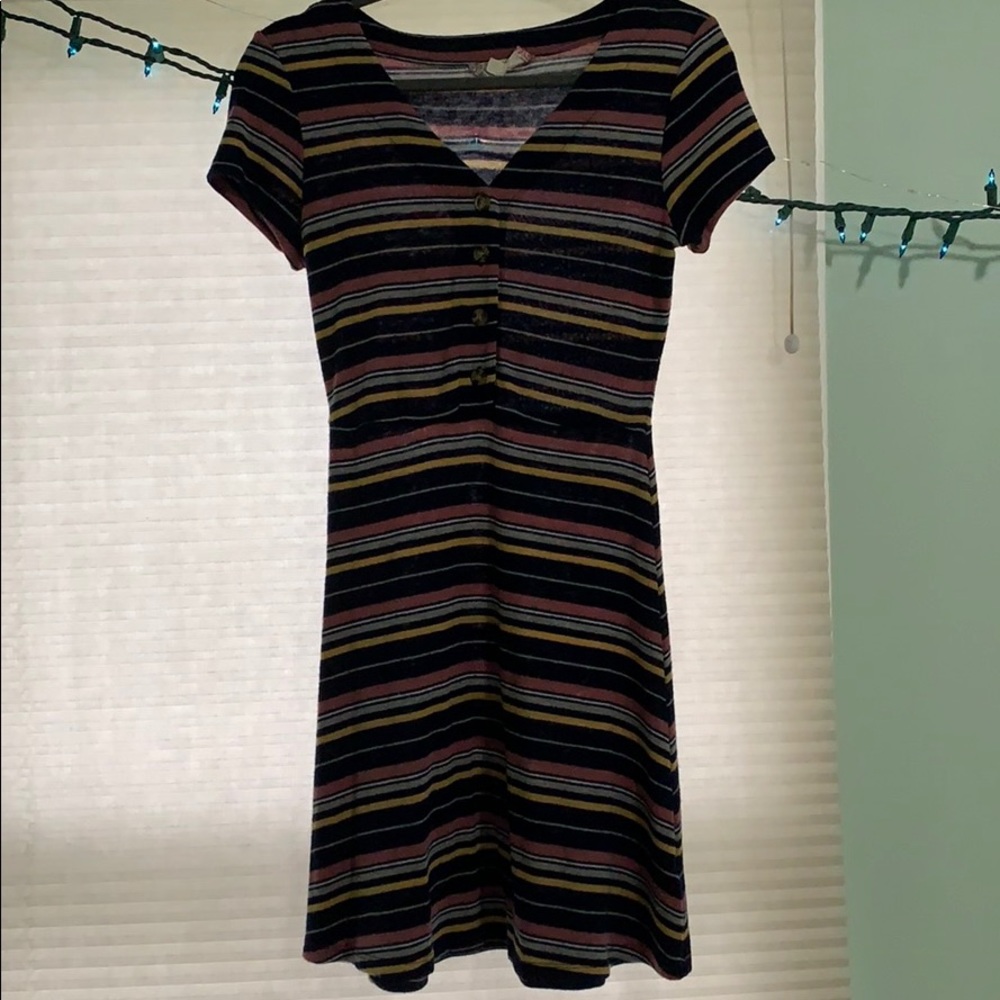 Striped Short Sleeve Dress- size Small
